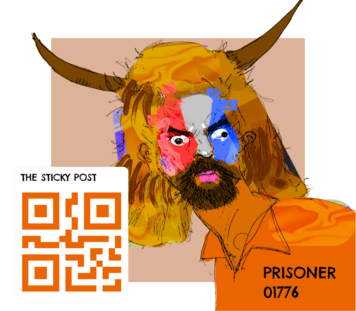 Prisoner 01776 political sticker